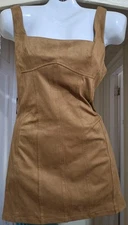 Faux Suede Mini Dress soft , Large