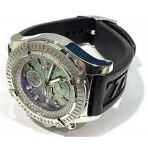 Breitling Super Avenger A13370 chrono Jade MOP Diamond dial and inner bezel 10