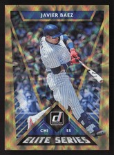 2020 Donruss #E-2 Javier Baez Elite Series Gold #/99 Chicago Cubs