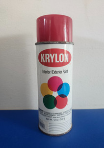 Vintage Krylon 12 oz Spray Paint Can - 2101 Cherry Red EMPTY DECOR # Read
