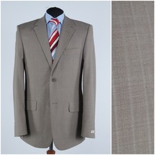 Mens CAFONE Blazer 42L UK Size Striped Brown Wool Sport Coat Jacket