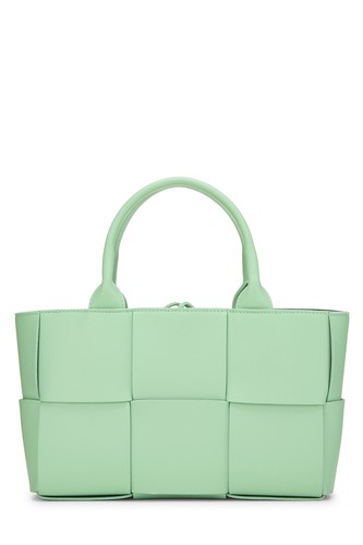 Bottega Veneta Green Calfskin Maxi Intrecciato Arco Tote Mini - WGACA