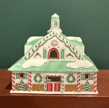 Lenox Lights of Christmas Holiday Village "Candy Barn " Votive 1993 Vintage Rare