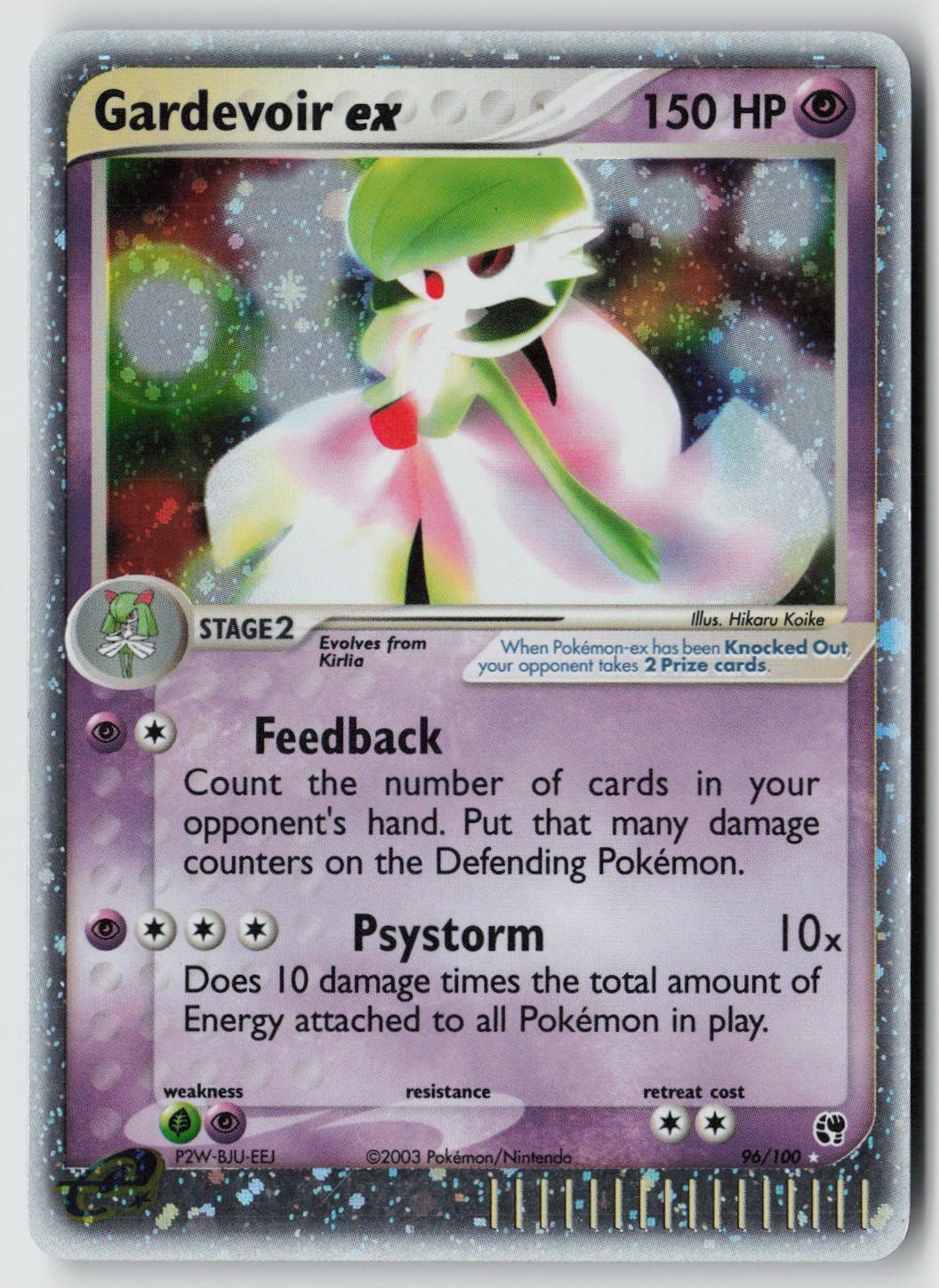 Gardevoir ex 96/100 Sandstorm Holo Pokemon TCG 2003 Ultra Rare