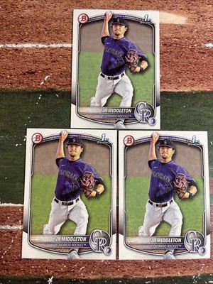 2025 Bowman Draft JB Middleton (3) Card 1st Bowman Lot Rockies #BD-78