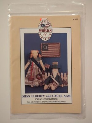 Alma Lynne's Works of Heart pattern Miss Liberty Uncle Sam doll decorations USA