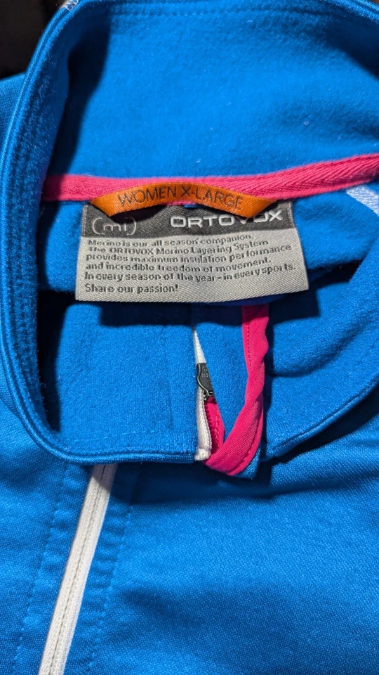 Chaqueta polar azul ORTHOVOX para mujer suéter de esquí de travesía talla XL Foto 4 de 4