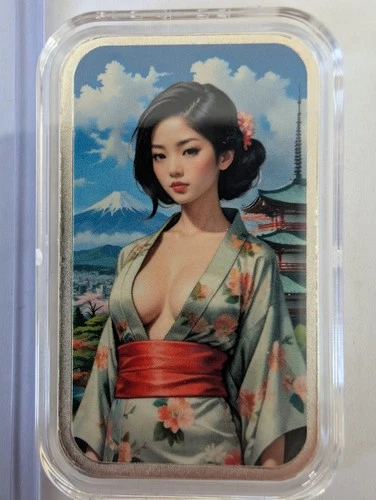 Bullion Baddies Sakura Silk 1 Ozt .999 Fine Silver Bar