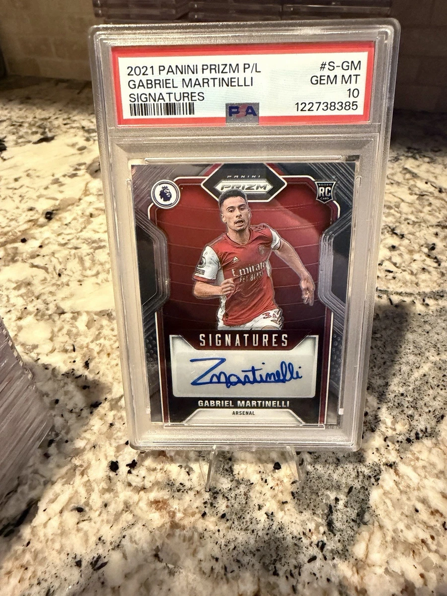 Carte Panini Prizm Premier League 2021 - Gabriel Martinelli Auto / Autographe Rookie (occ)