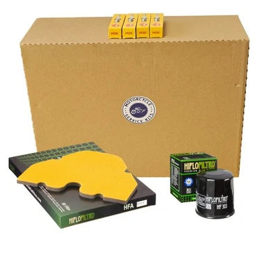Service Kit For KAWASAKI ZZR600 1993-2001 Oil|Air Filter 4 X NGK Plugs - Image 1 of 4