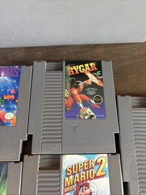 Lote De 5 Cartuchos Videojuegos Nes + Estuche Rygar Super Mario 2 Probado
