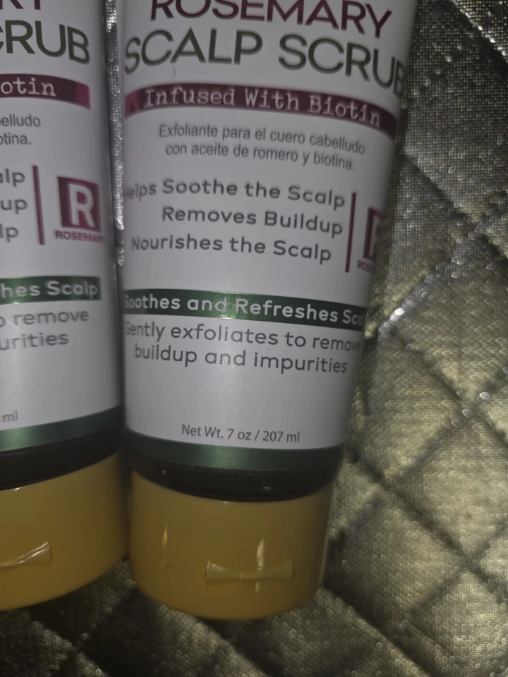 Exfoliante para cuero cabelludo con romero Okay infundido con biotina 7 fl oz lote de 2 Foto 2 de 2