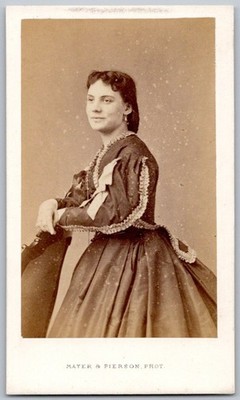 CDV 1865 Frau mit weichem Gesicht. Künstler, Persönlichkeit? Portrait Mayer Pierson