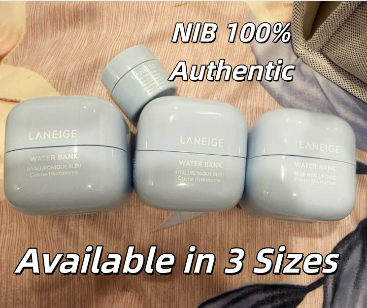 NIB 100%Authentic LANEIGE Water Bank Blue Hyaluronic Cream Moisturizer,3 sizes