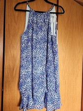 NWT Alice & Trixie Dress Leopard Cheetah Print Blues & White Size L Retail $270
