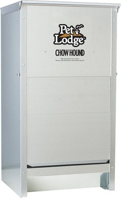   Automatic Dog Feeder Chow Hound Outdoor Pet Feeder Tough Galvanized Steel Made