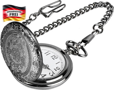 Taschenuhr, Vintage Taschenuhr Mit Kette, Arabisch Ziffern Quarz Taschenuhrs Für