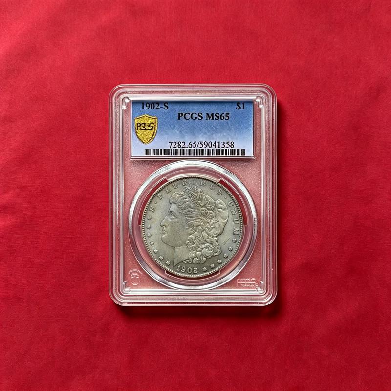 1902-S PCGS MS65 Morgan 90% Silver Key Date Coin