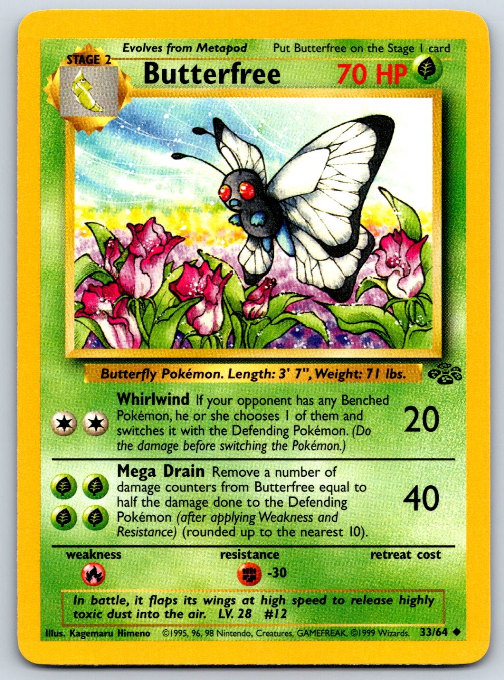 Butterfree - Jungle 33/64 Pokemon Card NM