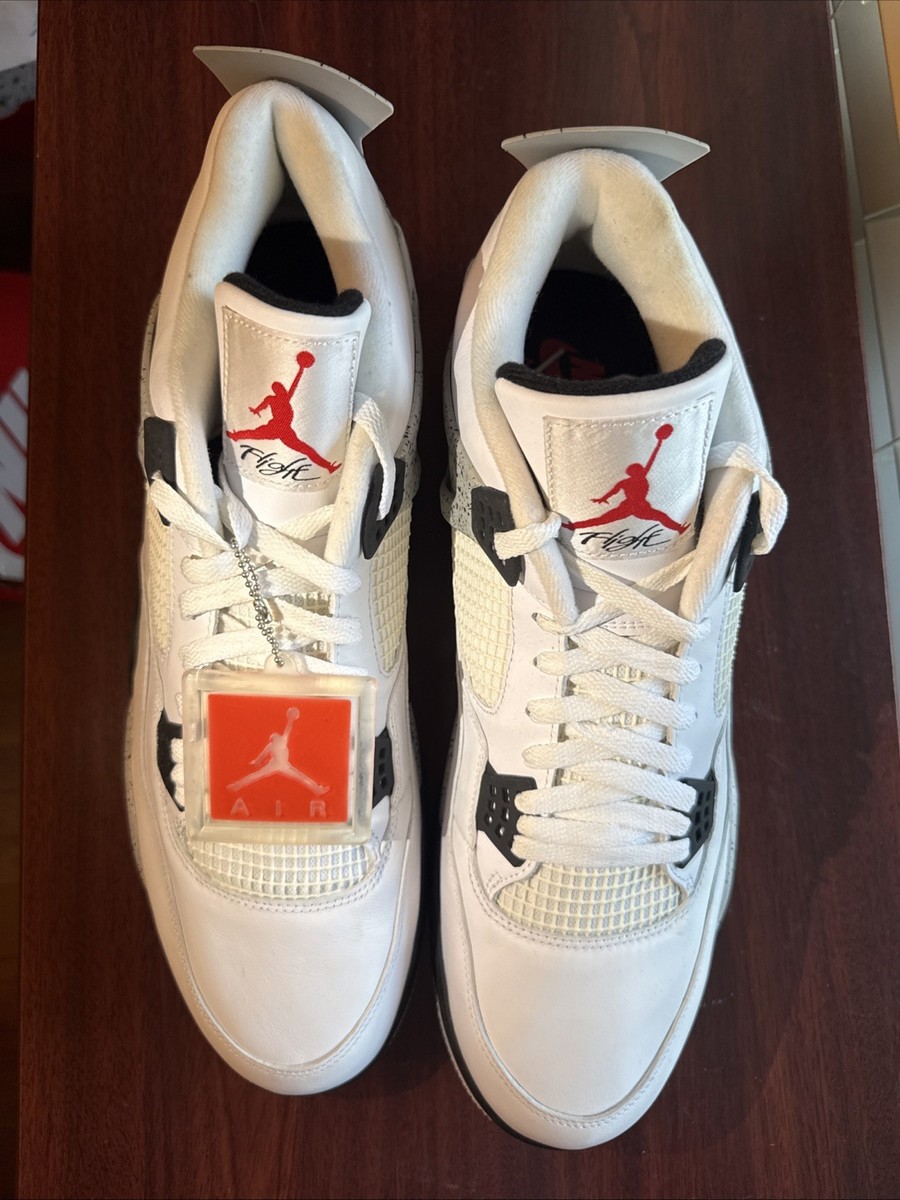 Size 18 - Jordan 4 Retro OG Mid White Cement for sale online | eBay