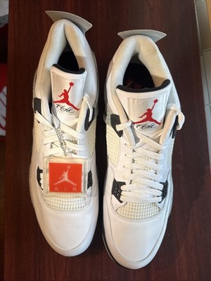 Size 18 - Jordan 4 Retro OG Mid White Cement for sale online | eBay