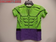 Marvel Avengers Boys Green Purple Hulk Athletic T-Shirt Mesh Shorts Set, 8