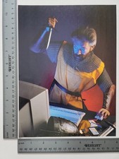 Vintage Computer Game Knight Medieval Game Print Advertisement