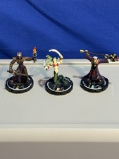 VINTAGE Mage Knight Lot Of 3 Rare Figures Athene Medusa Captain Salidar RPG