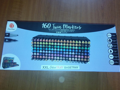 Decotime 160 XL PACK Twin Markers Paint ART Deco Tray ANY SURFACE - Rapid Ship✅ - Picture 1 of 5