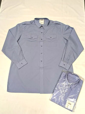 British Army - RAF Combat Blue Long Sleeve Uniform Dress Shirt - New & Sealed