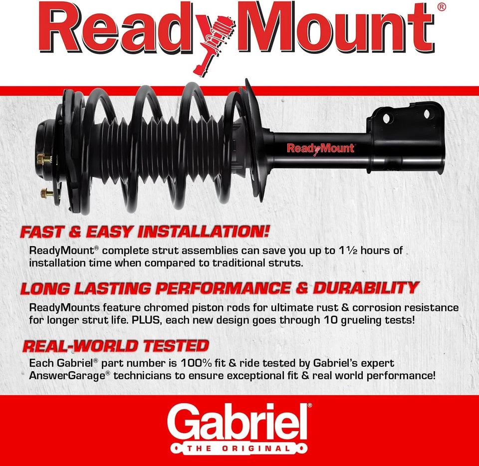 Strut Assembly for 96-99 Pathfinder 97-99 QX4 Gabriel G57037 Front Left Complete Foto 4 de 4