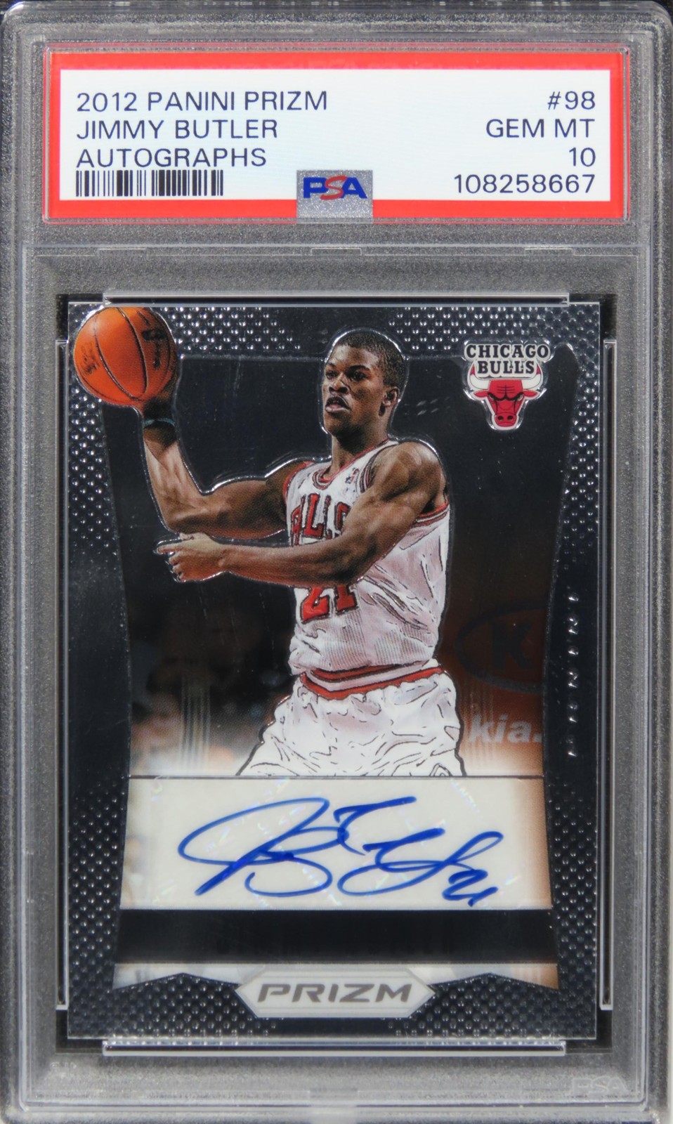 2012 Panini Prizm Jimmy Butler AUTOGRAPHS Future HOF ROOKIE #98 PSA 10 GEM MINT