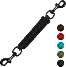 Dog Collar Safety Clip, Handmade Backup Strap for Harness, Double Ended Connecto