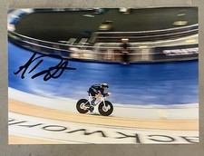 Alex Dowsett Hand Signed 7x5 One Hour World Record - GB Cycling Photo 