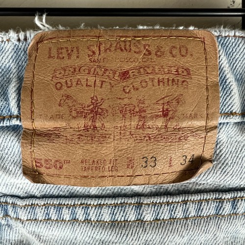 Vintage 1995 Levi's 550 Relaxed Fit Tapered Leg Jeans 33x34 Waist 31" Inseam 33" - Picture 4 of 21