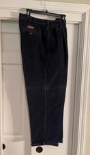 Men's Vintage Chaps Ralph Lauren Raised Corduroy Pants Dark Blue 36/30
