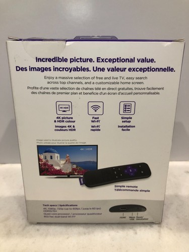 Roku Express 4K Streaming Player Brilliant Picture & Vivid HDR10 Colour (3940CA) - Picture 3 of 7