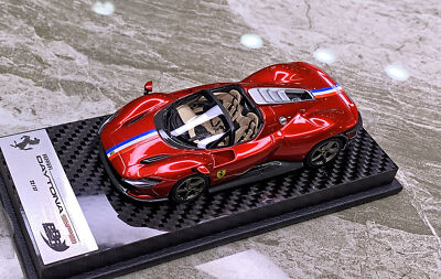 BBR 1:43 Ferrari Daytona SP3 Rosso Fucco Gloss French Stripe