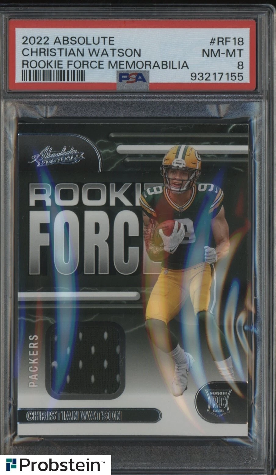 Christian Watson Panini Absolute Rookie Force Memorabilia #RF18 Base