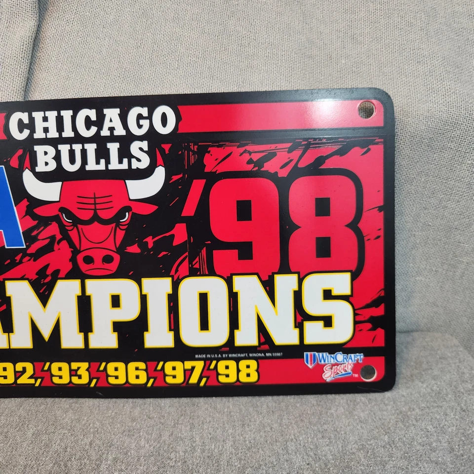 Wincraft Sports Sign NBA Chicago Bulls 6X Champions 1998 USA Basketball NEW - Image 4 of 4