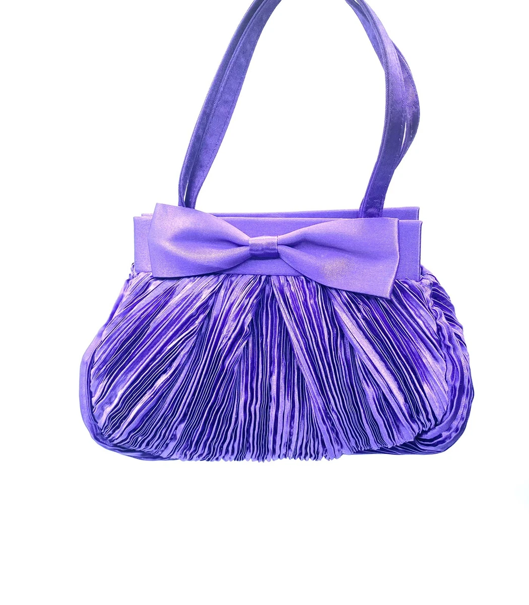 Pochette glterata per donna di colore viola, borse da sera