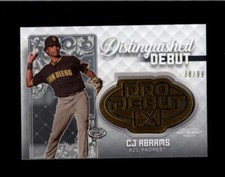 CJ ABRAMS 2020 TOPPS PRO DEBUT DISTINGUISHED DEBUT MEDALLION #38/99 BC9639
