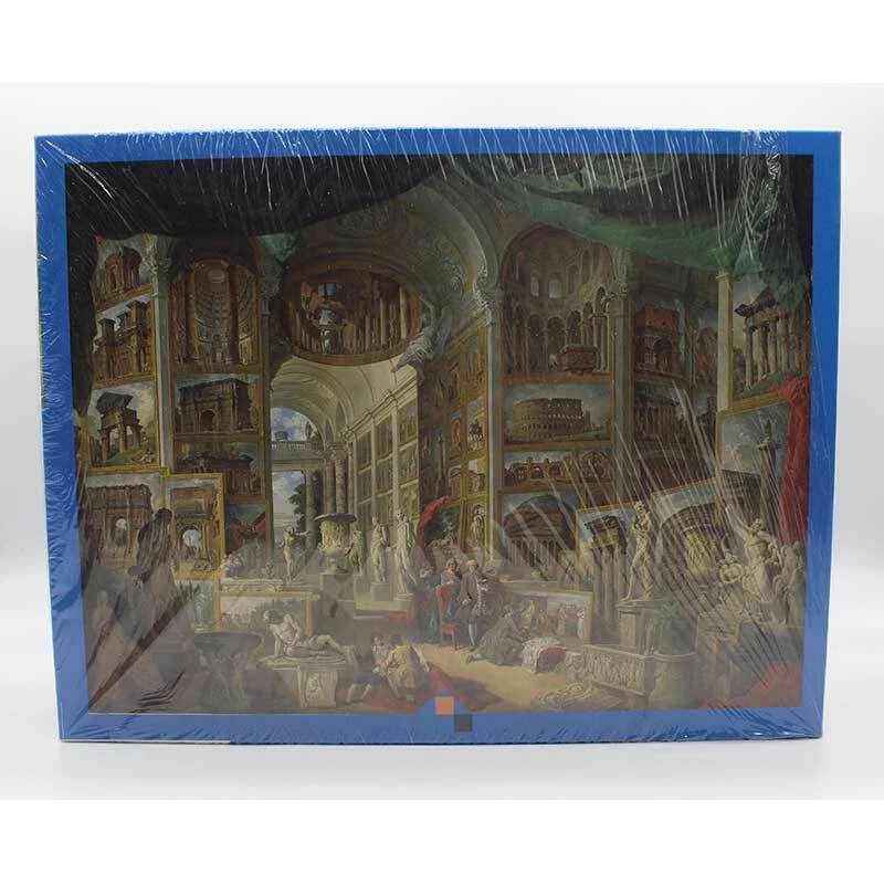 Puzzle Veduta di Roma Antica di Pannini,1000 pezzi, 48 x 68 cm, Impronteedizioni - Immagine 2 di 2