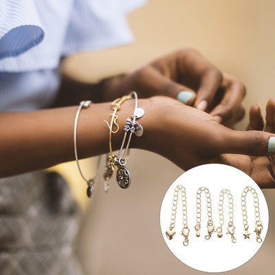 200 Stück Kupfer Verlängerungsketten - Tropfen-Endperlen 3x6mm Antik Bronze Für DIY Schmuck