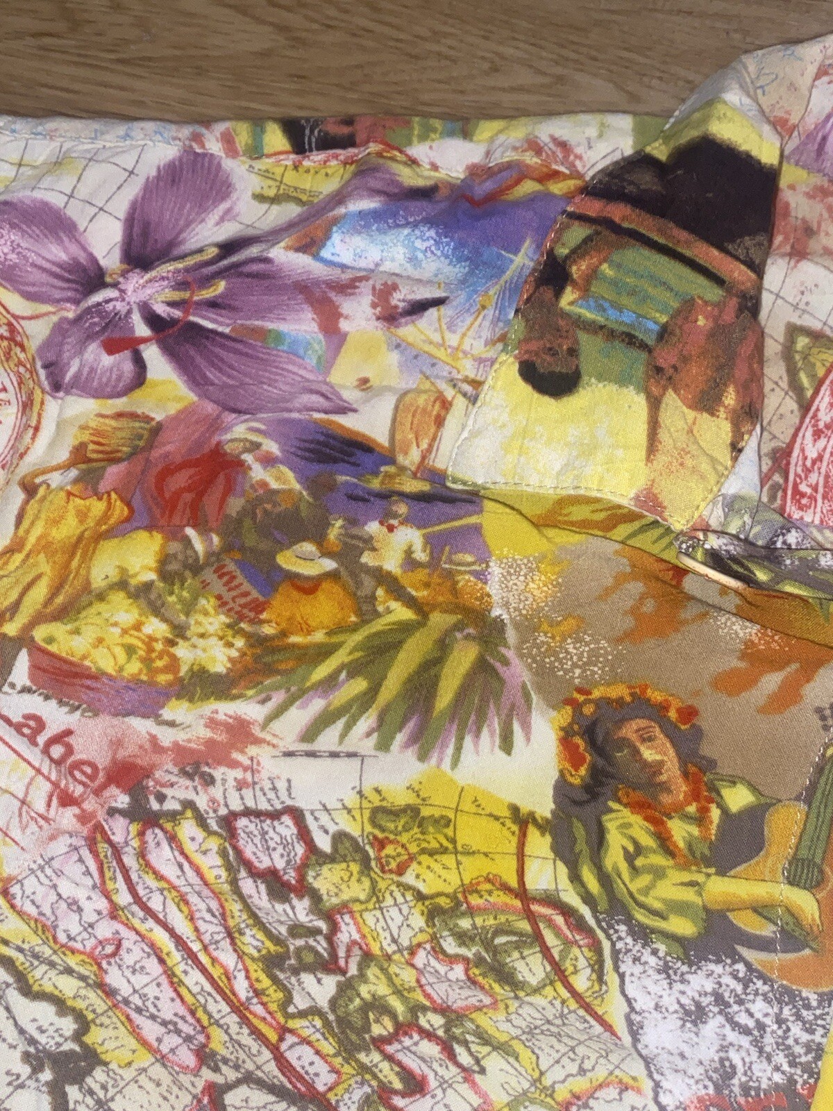 Vintage 80s Jams World World Traveler Hawaiian Ships Hula Hibiscus Rare XL image 4