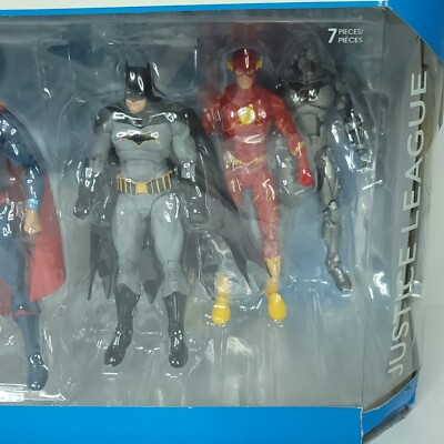 DC Icons Justice League 7 Pack Action Figure Set New Sealed Rip on
