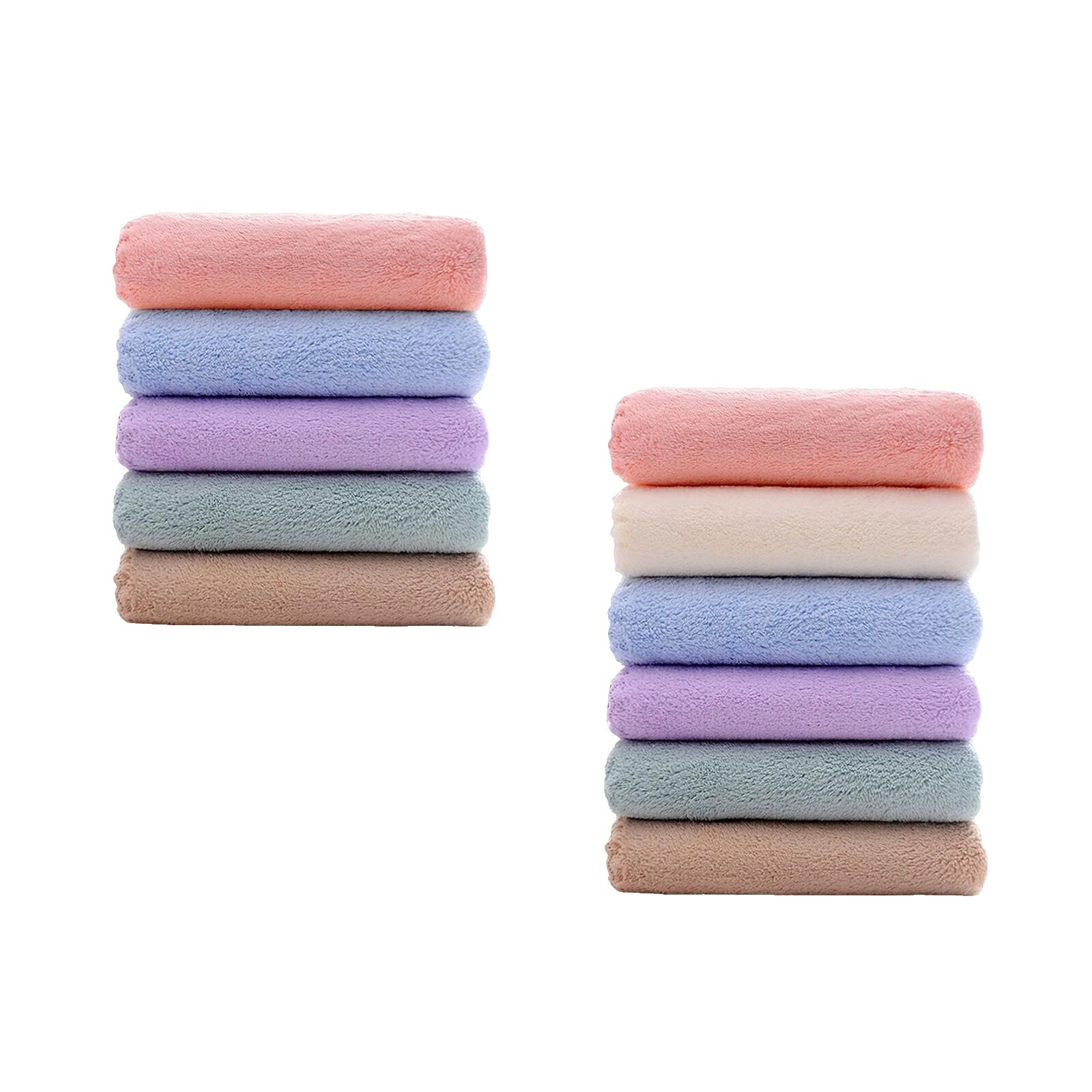 Fleece Bathroom Bath Hand Towels