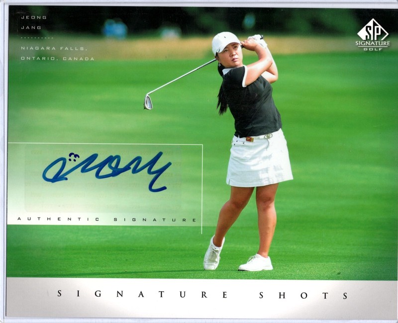 2004 SP Signature Golf Jeong Jang 8x10 Signed photo Signature Shots Auto
