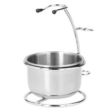 Shaving Stand Bowl Set Metal Shaving Brush Holder Stainless Steel