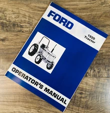 Ford New Holland 1920 Tractor Operators Owners Manual Maintenance Adjustments